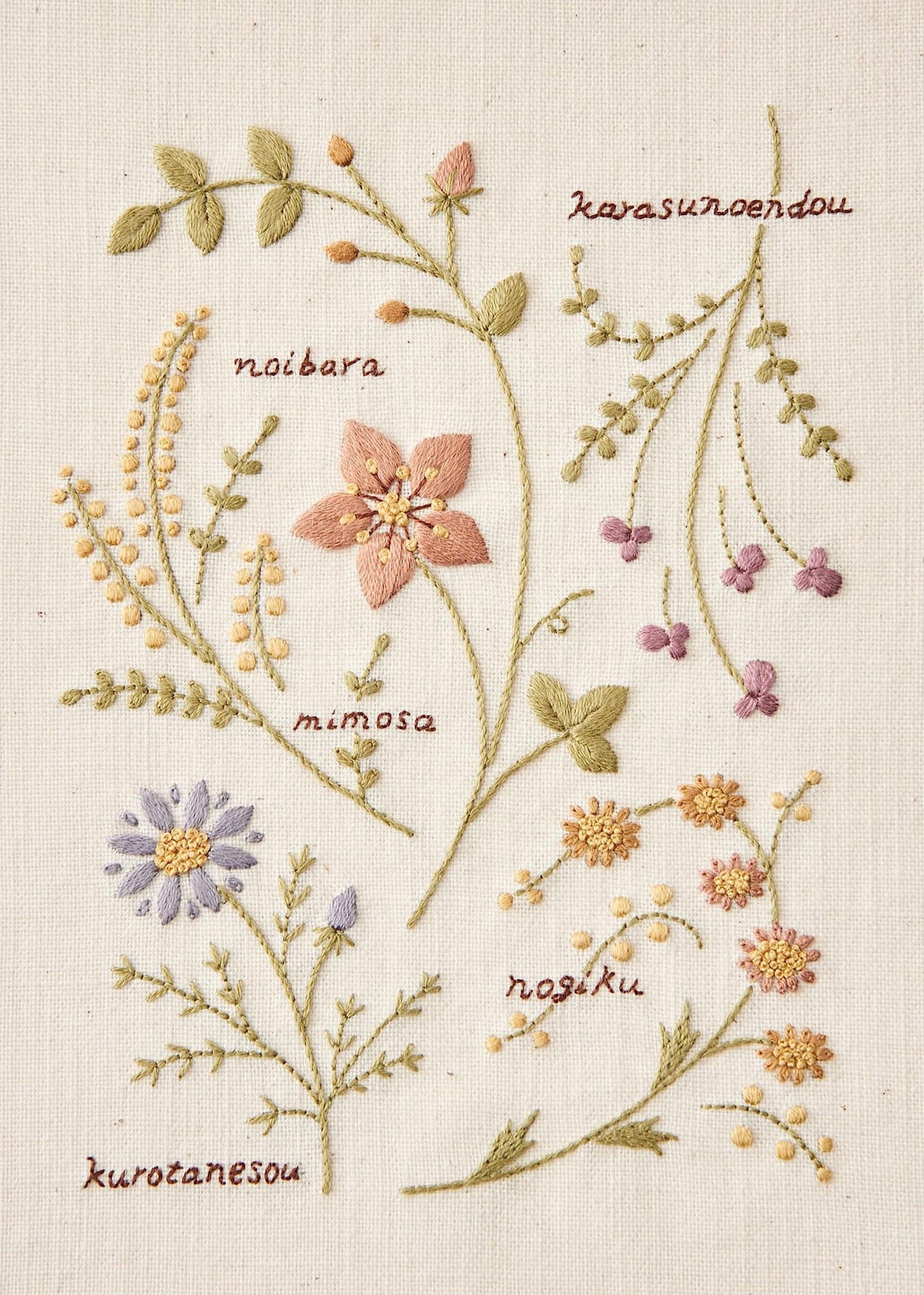 Print Cloth (Small Flower Picture Book) Ivory No. 542307