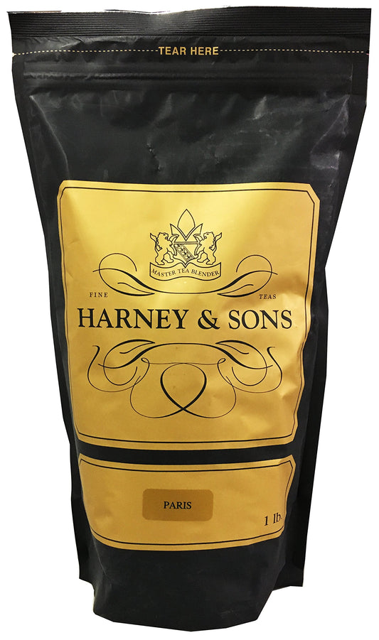 Harney & Sons Paris Tea | 16oz Bag Loose Black Tea with Bergamot, Vanilla and Caramel Flavors