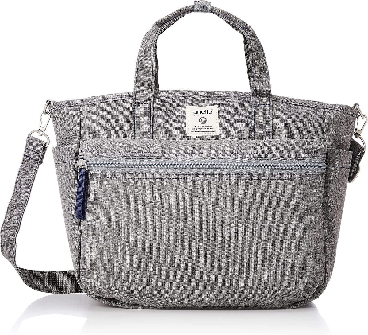 Anero Grande GTM0305Z 2-Way Tote Bag, A4, Water Repellent, Multiple Storage, Light Gray