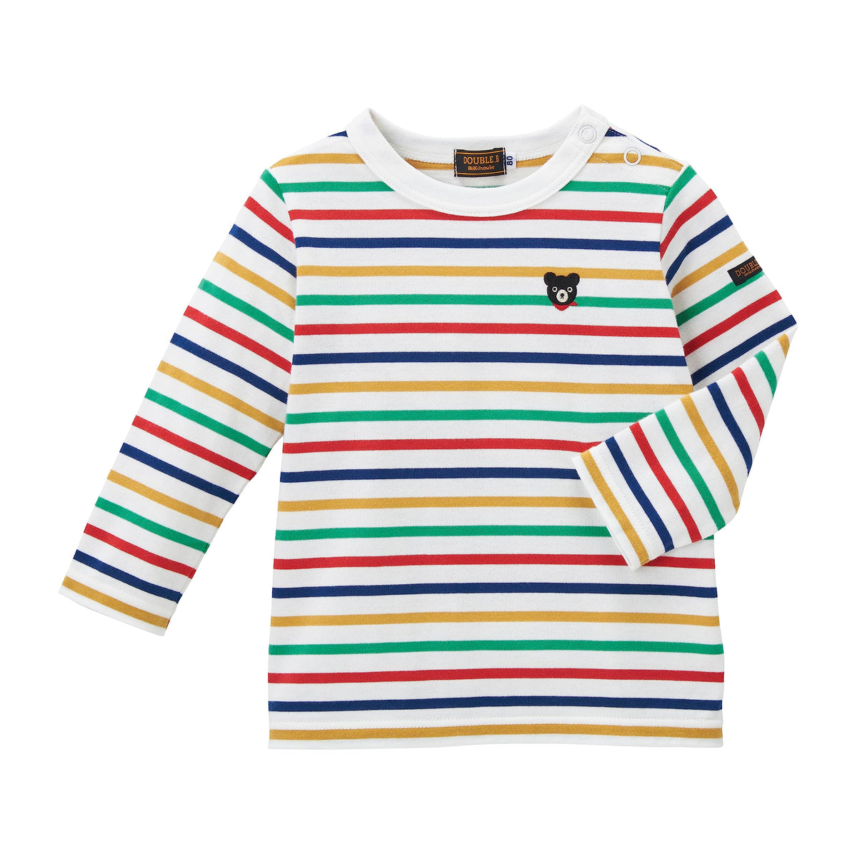 Miki House 60-5238-491 Double Bee T-Shirt, Boys, Girls, Baby, Kids, Children's Clothing, multicolor, 140
