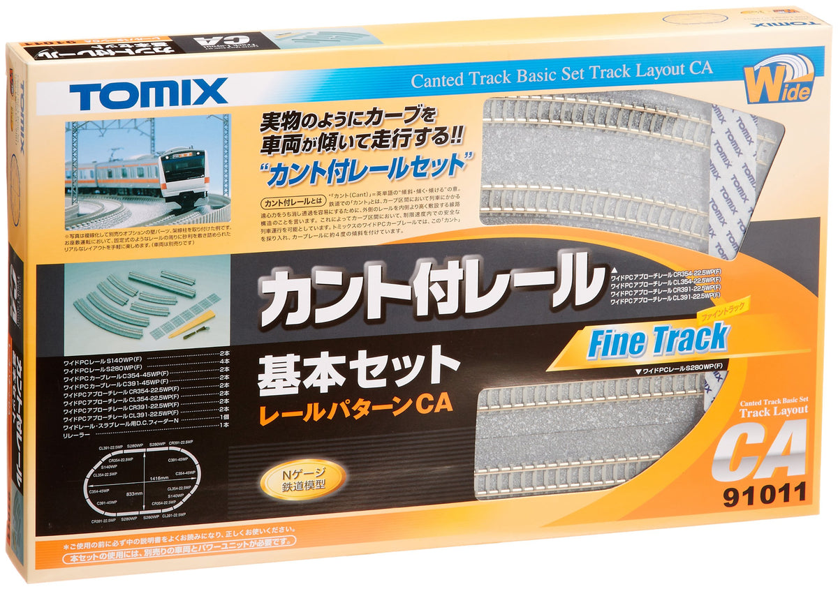 Fine Track Canted Track Basic Set (Track Layout CA) (Model Train)
