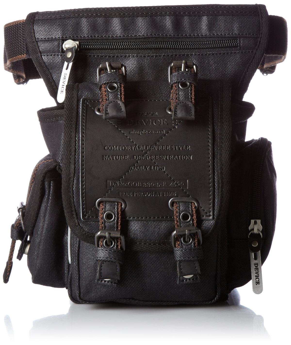 DEVICE(デバイス) Men's Waist Bag, Black, One Size