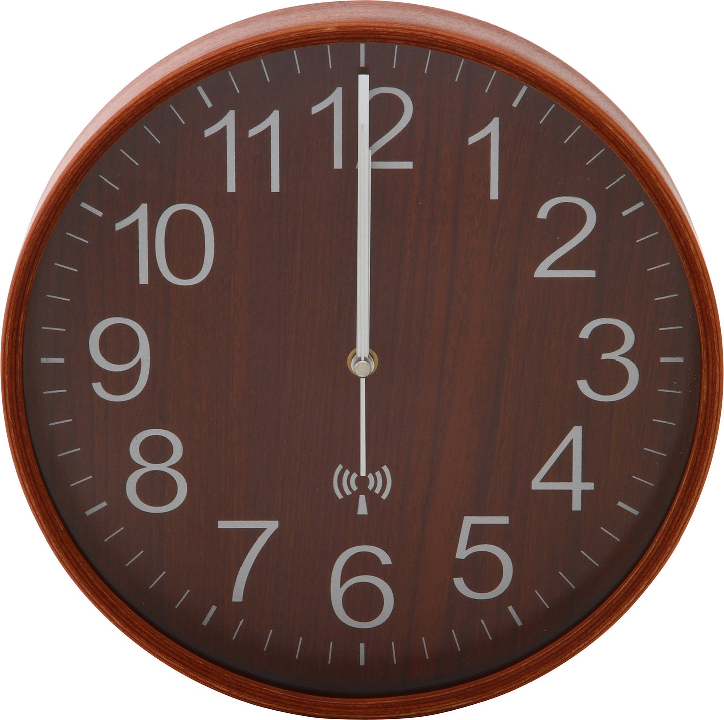 不二貿易(Fujiboeki) Fuji Boeki 27351 Plywood Wall Clock, Diameter 11.0 inches (28 cm), Brown, Radio Wave, Wooden