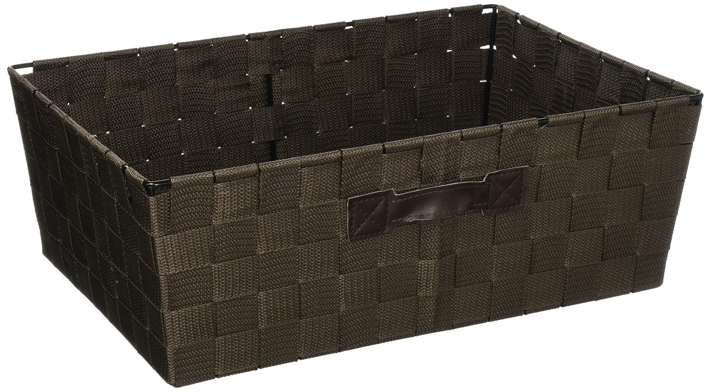 Chidorisangyou Basket, Dark Brown, W 15.0 x D 10.2 x H 5.1 inches (38 x 26 x 13 cm)
