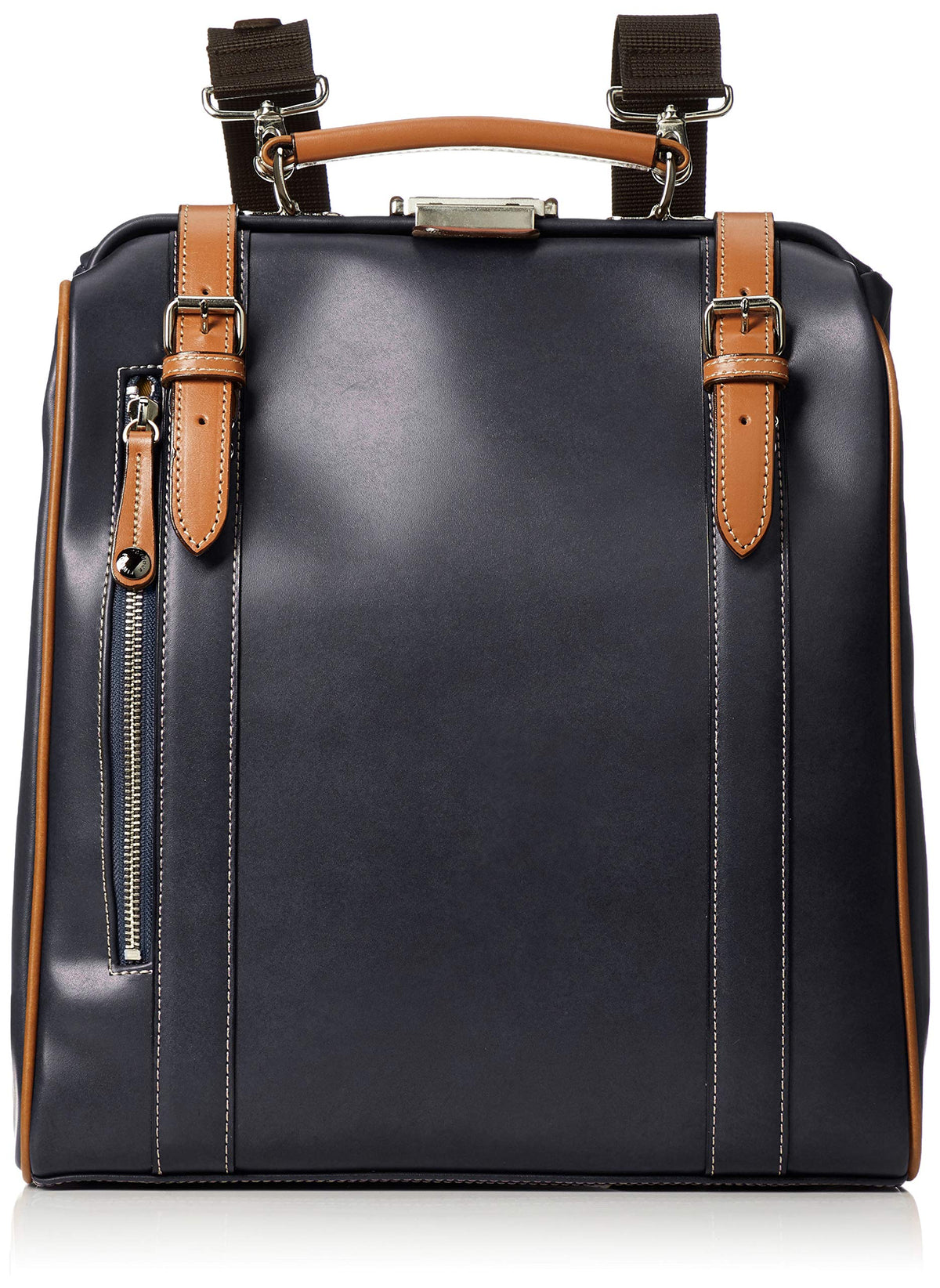 Kiwada Dulles Business Backpack, Vertical Type, Patrick, Genuine Leather Included, Made in Toyooka, Hyogo Prefecture, the Holy Land of Bags, Navy