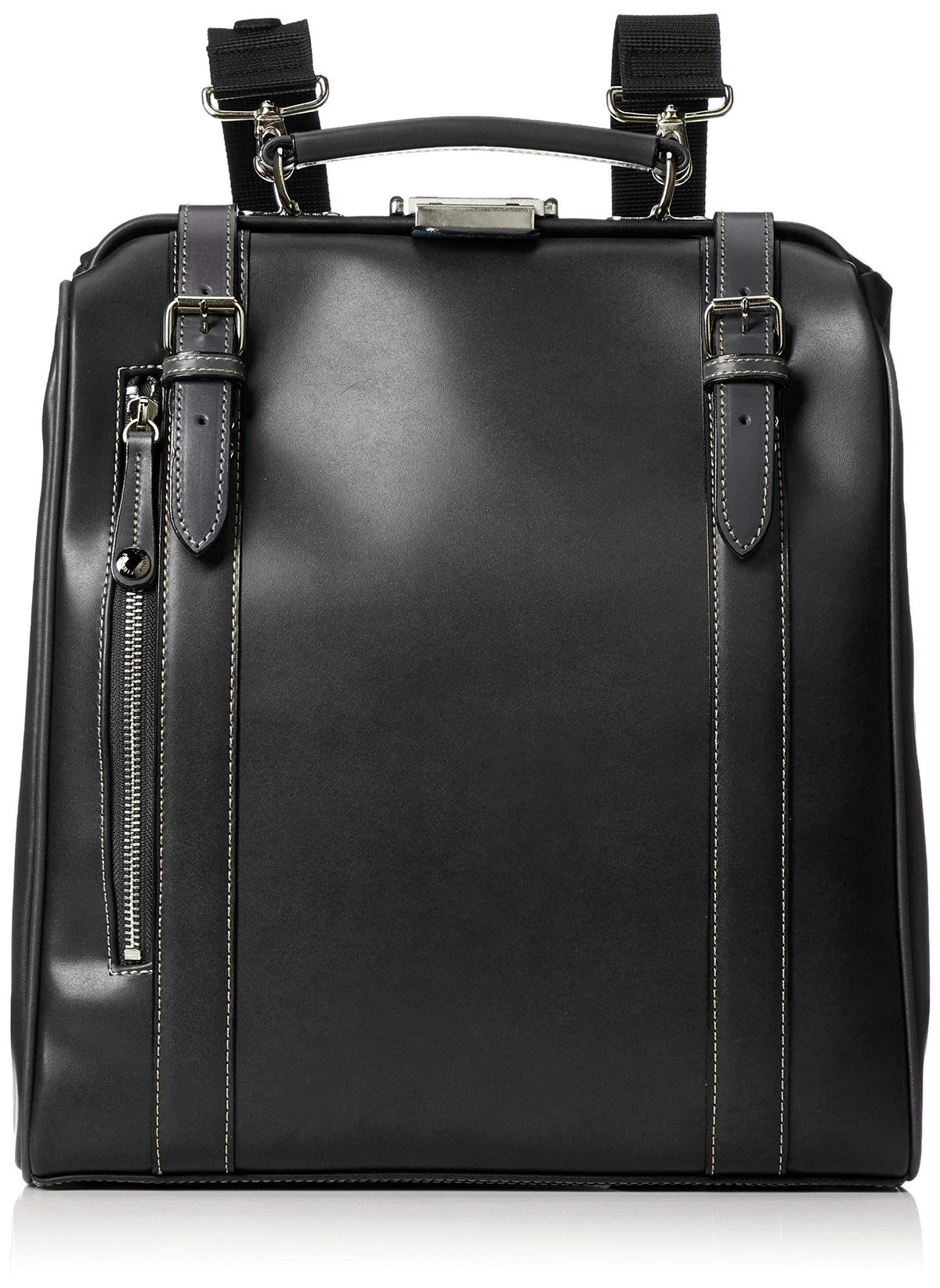 Kiwada Dulles Business Backpack, Vertical Type, Patrick, Genuine Leather Included, Kiwada, Made in Toyooka, Hyogo Prefecture, the Holy Land of Bags, Black