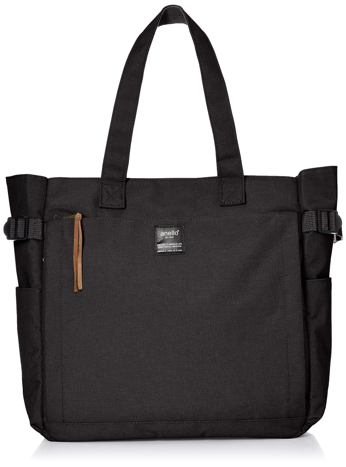 anello(アネロ) 10 Pocket Tote Bag, Black