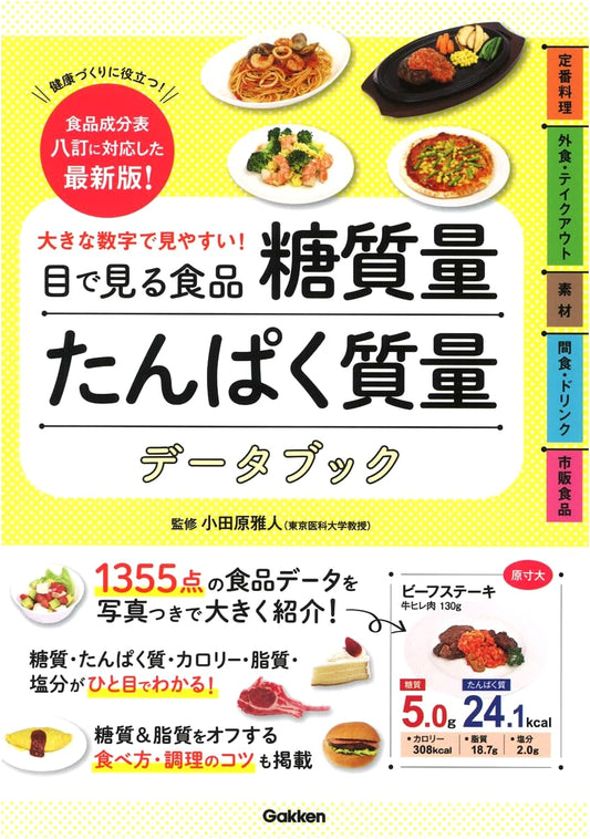 Easy-to-Read! Visual Data Book: Food Carb & Protein Content (8th Ed. Compliant)
