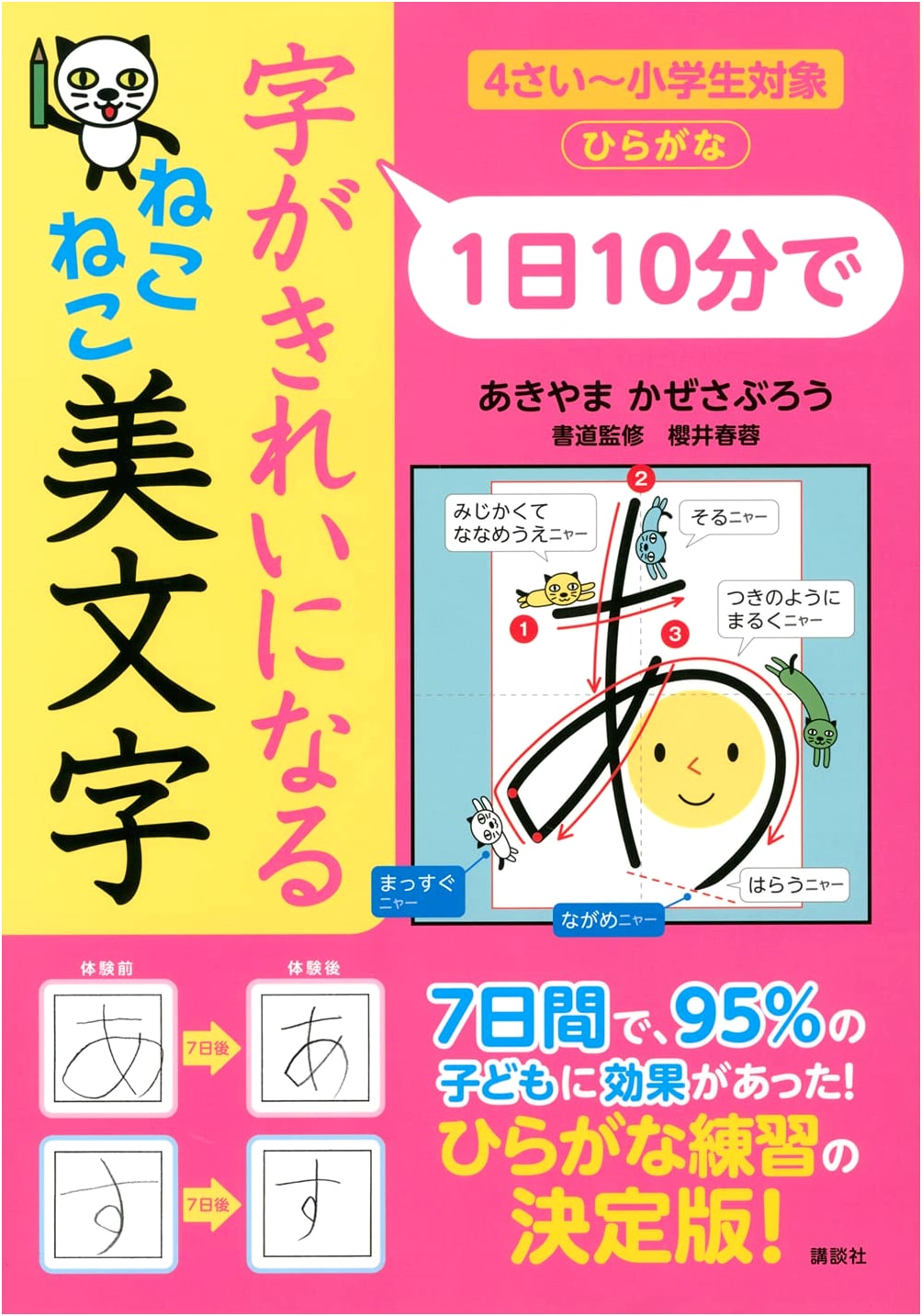 Neko Neko Beautiful Writing: Improve Your Japanese Calligraphy in 10 Minutes a Day by Kazesaburou Akiyama