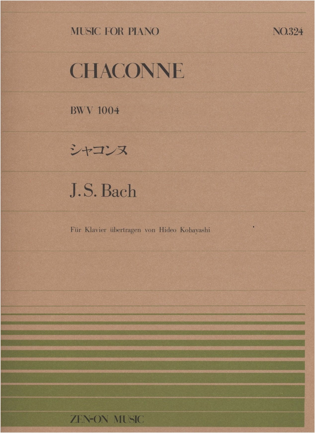 Chaconne by Bach, Piano Piece 324 (Zen-on Piano Pieces)