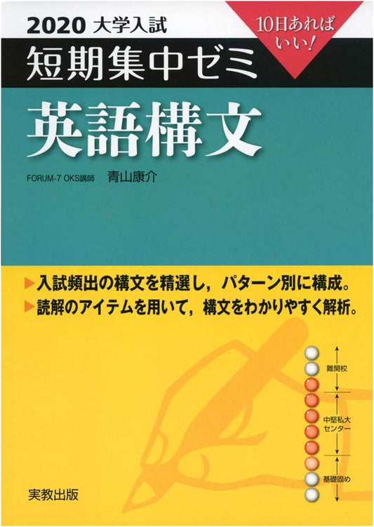 2020 University Exam Intensive English Grammar & Sentence Structure Seminar