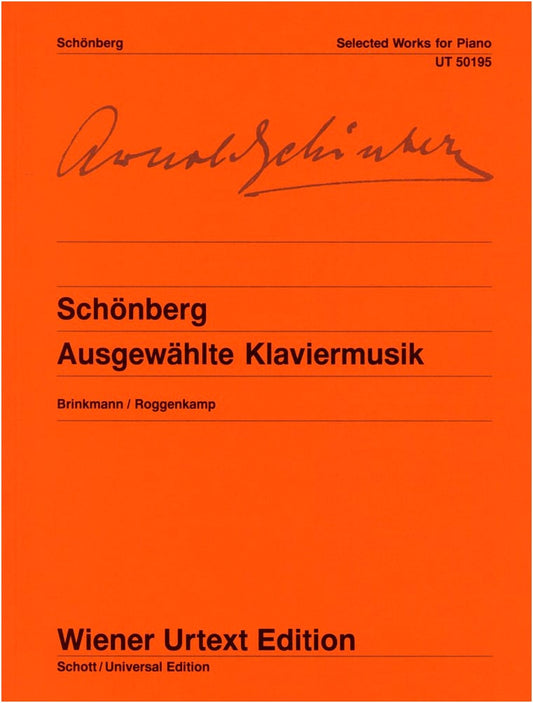 Schoenberg: Selected Piano Works - Universal Edition Japanese Import