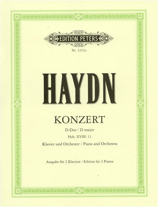 Haydn: Piano Concerto in D Major, Hob.XVIII/2 - Piano Reduction Edition