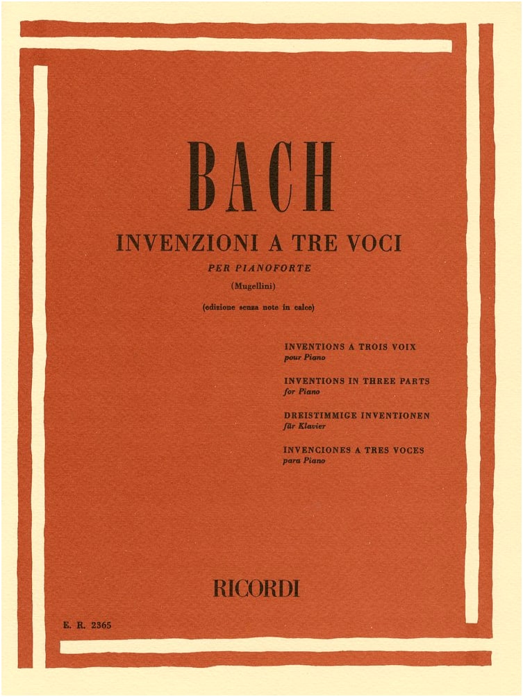 Bach, J. S.: Sinfonias (Three-Part Inventions) BWV 787-801 / Mugellini Edition