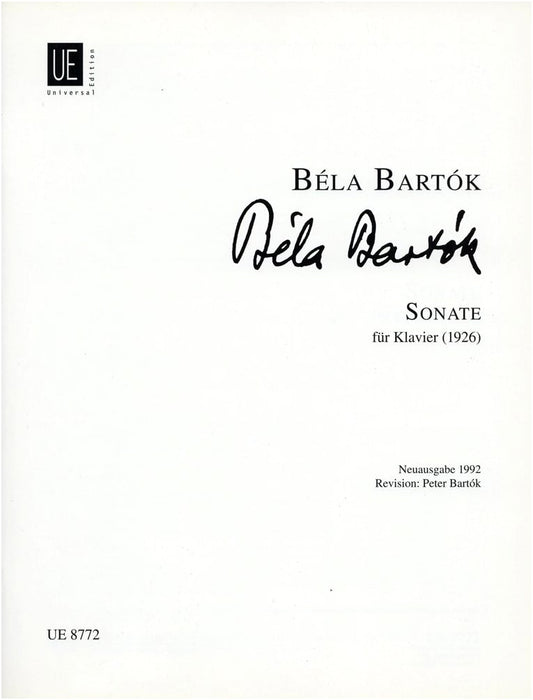 Bartók: Piano Sonata - Universal Edition Score