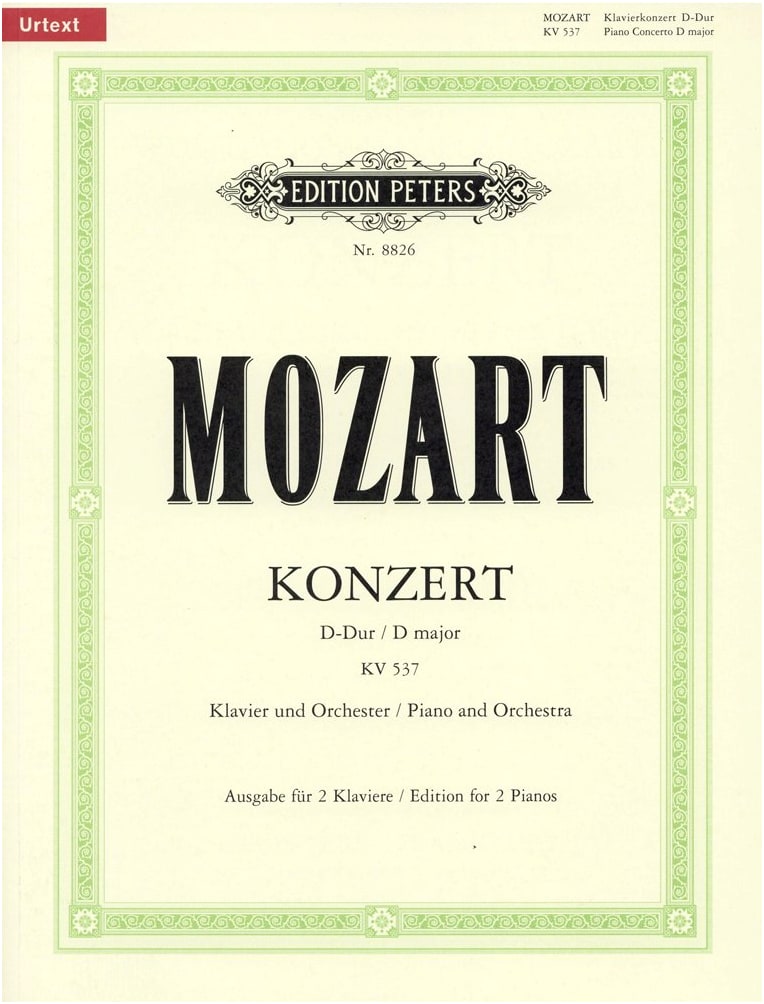 Mozart: Piano Concerto No. 26 'Coronation' KV 537 - Peters Piano Reduction, Zacharias Cadenzas