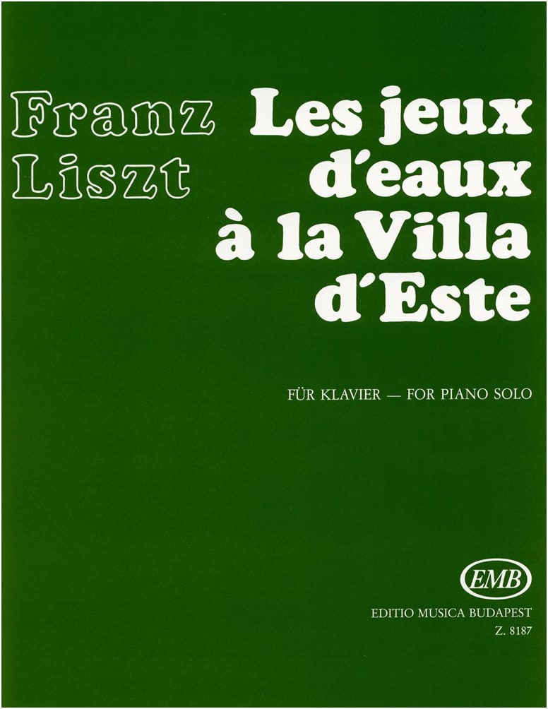 Liszt: Fountains of the Villa d'Este / Musica Budapest / Piano Solo Sheet Music