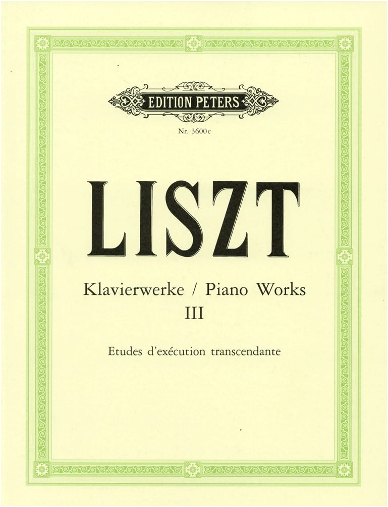 Liszt: Transcendental Études for Piano Solo (Sauer Edition, Peters)