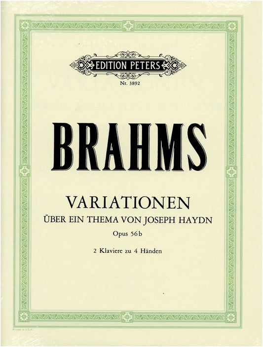 Brahms: Variations on a Theme by Haydn, Op. 56b for Two Pianos (Peters Edition)