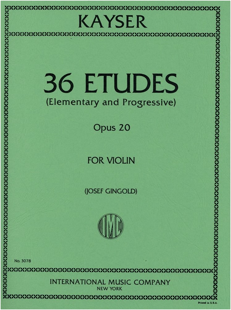 Kayser: Elementary and Progressive Studies, Op. 20 - Edited by Josef Gingold