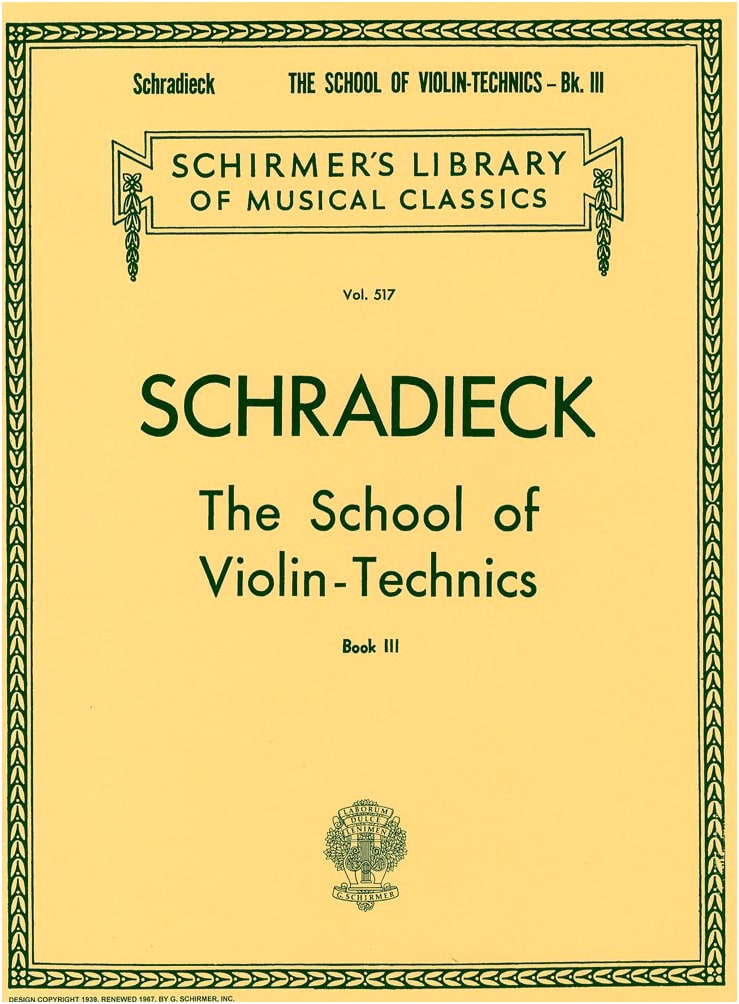 Schradieck: Violin Technique, Book 3 (Schirmer Edition)