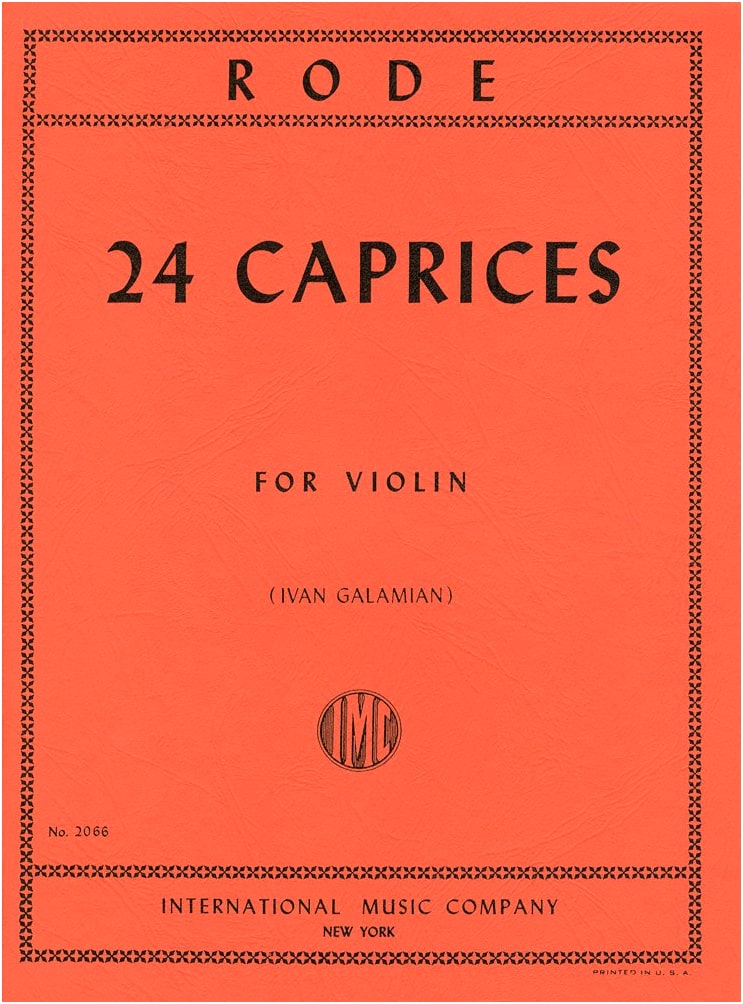 Rode: 24 Caprices for Violin, Galamian Edition - A Violin Method Book