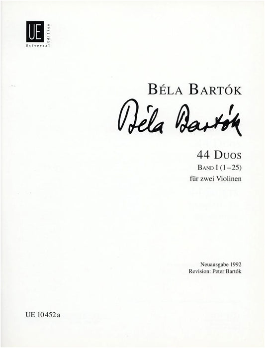 Bartók: 44 Duos for Two Violins, Volume 1 (Universal Edition)