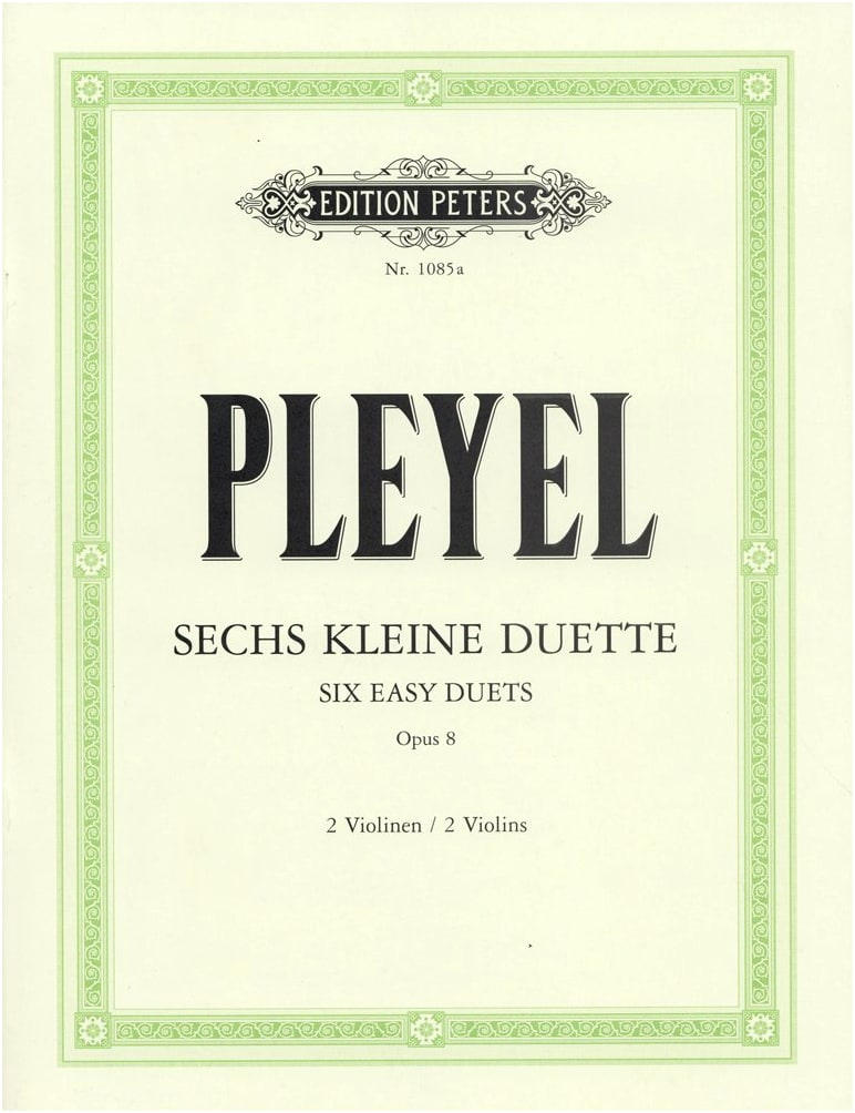 Pleyel: Six Little Duos, Op. 8 for Two Violins (Peters Edition)