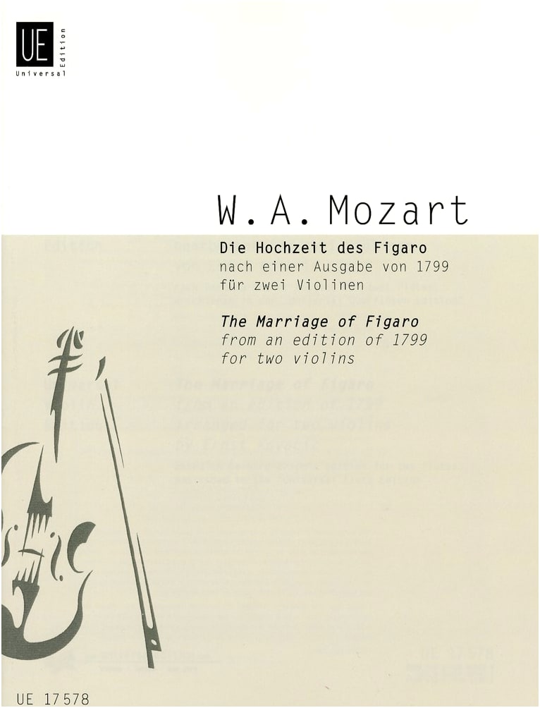 W.A. Mozart: The Marriage of Figaro Selections for 2 Violins (Universal Ed.)