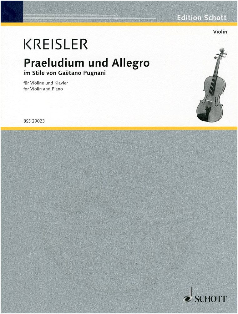 Kreisler: Praeludium and Allegro in the Style of Pugnani (Violin Solo with Piano Accompaniment)