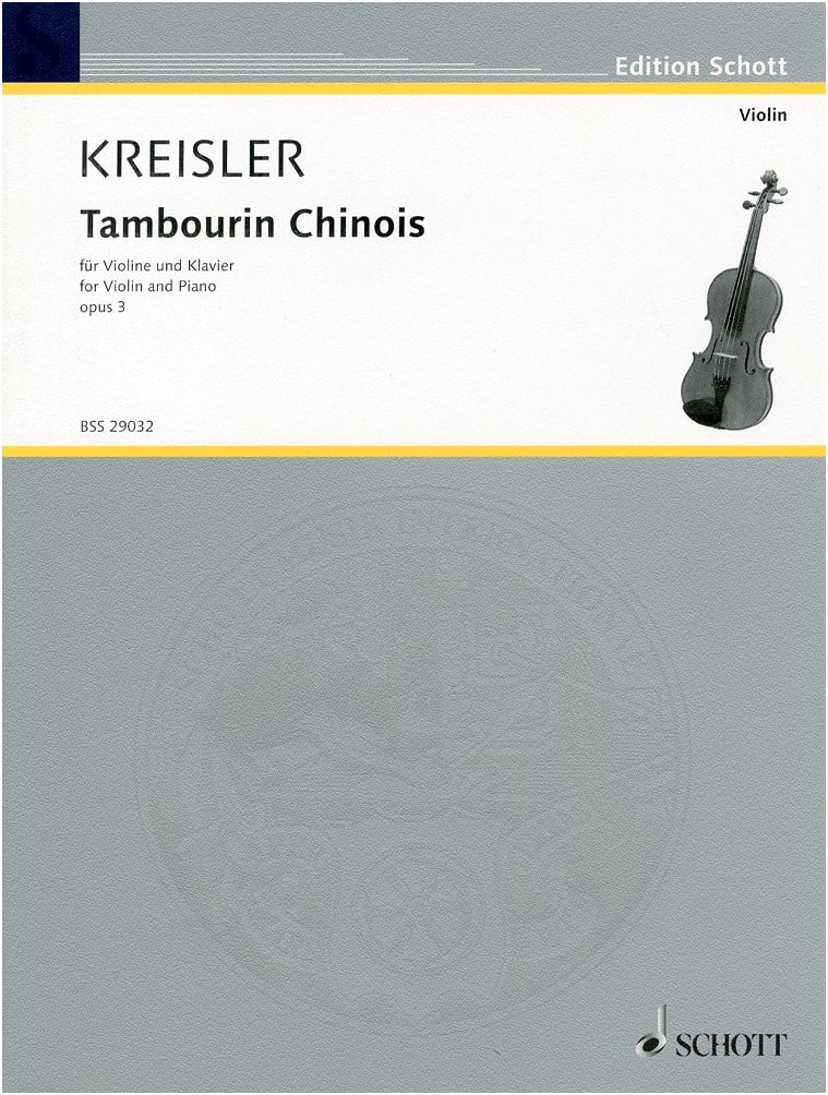Kreisler: Tambourin Chinois, Op. 3 - Violin Solo Sheet Music with Piano Accompaniment