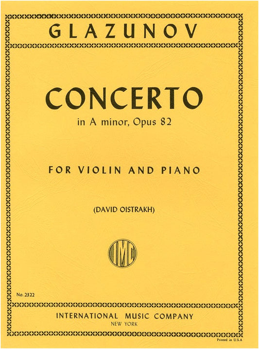 Glazunov: Violin Concerto in A minor Op. 82 - Oistrakh Edition (Piano Reduction)