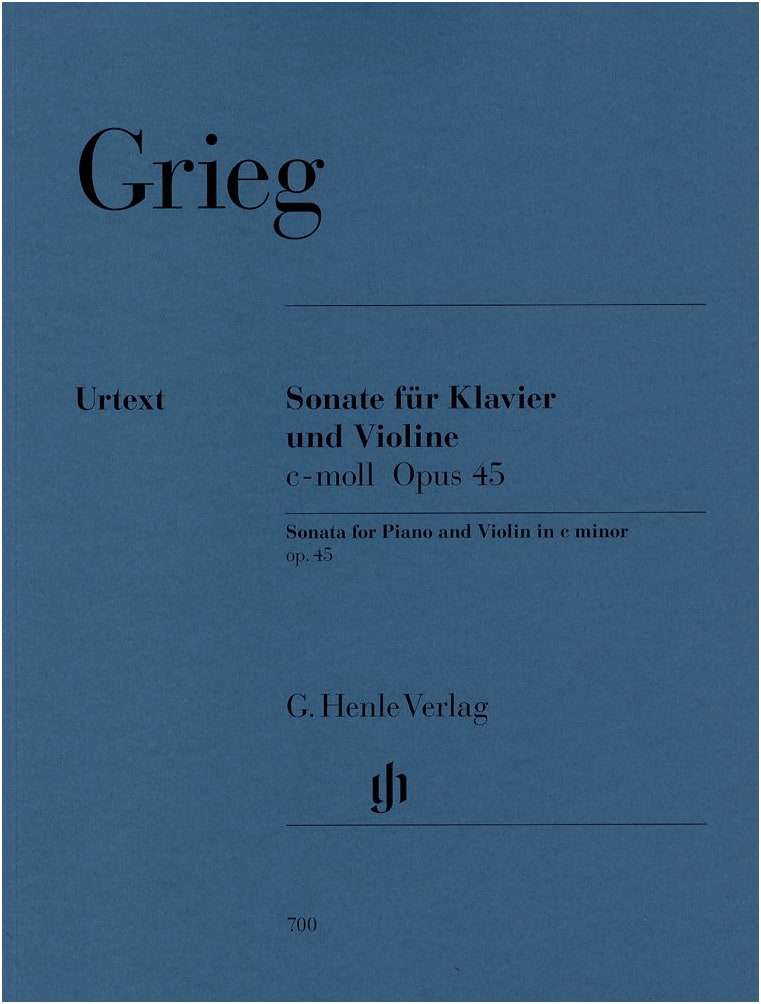 Grieg: Violin Sonata No. 3 in C minor, Op. 45 / Henle Urtext / Solo with Piano