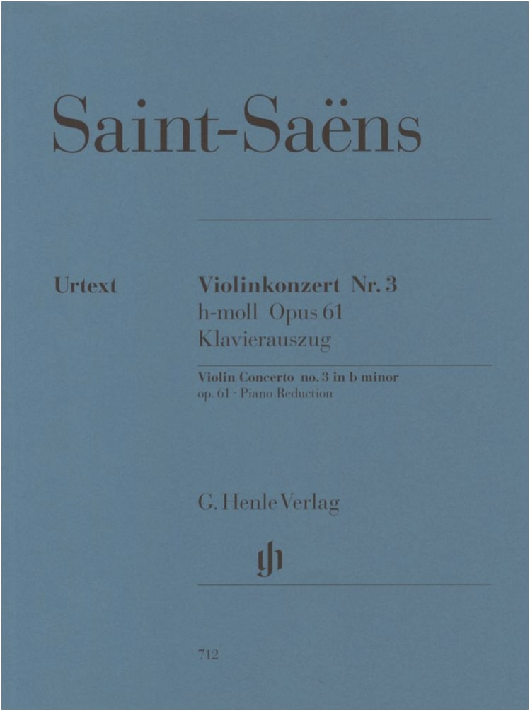 Saint-Saëns: Violin Concerto No. 3 in B minor, Op. 61 (Henle Urtext)