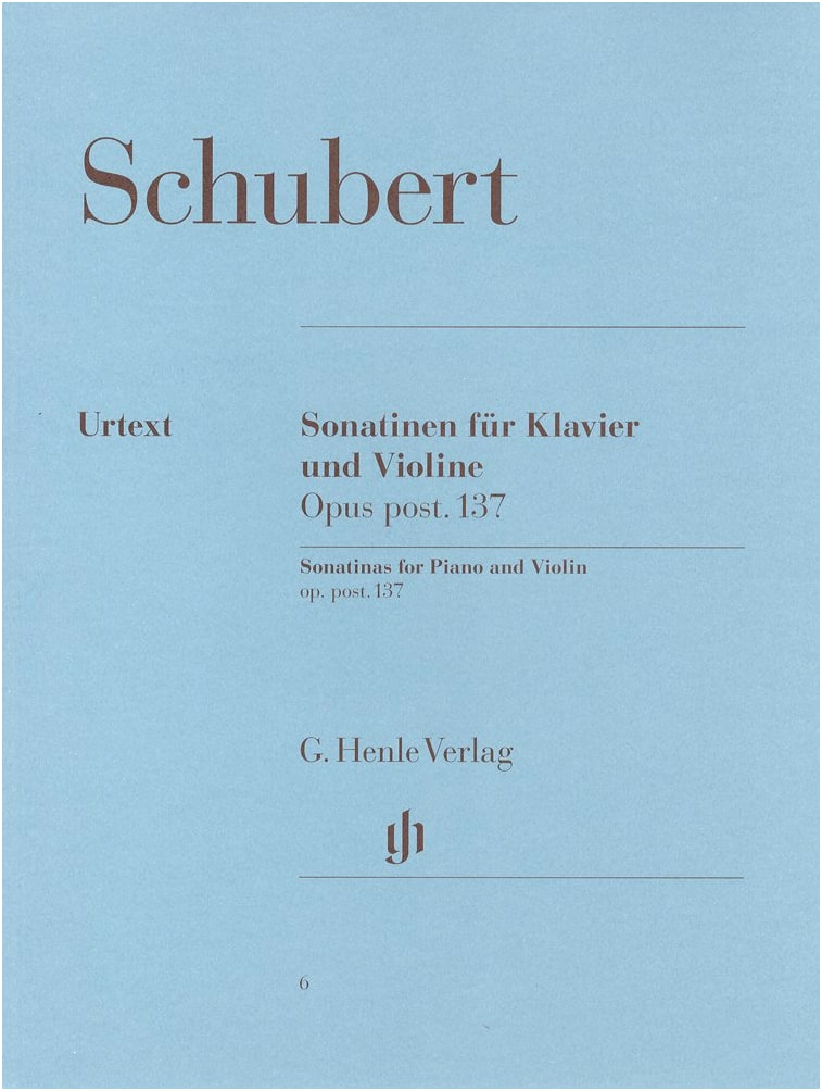 Schubert: Sonatinas for Violin & Piano Op. 137, D. 384-408 - Henle Urtext Edition