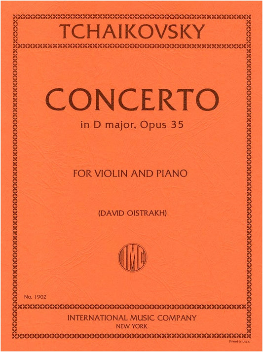 Tchaikovsky: Violin Concerto Op.35 (Oistrakh Edition) for Violin & Piano