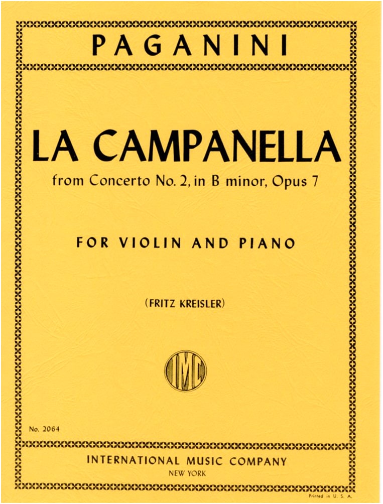 Paganini/Kreisler: La Campanella (The Bell) Violin Solo with Piano Accompaniment Score