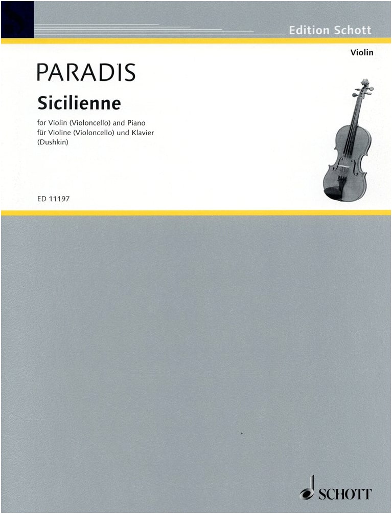 Paradiso: Siciliano - Arranged Sheet Music for Violin Solo with Piano Accompaniment