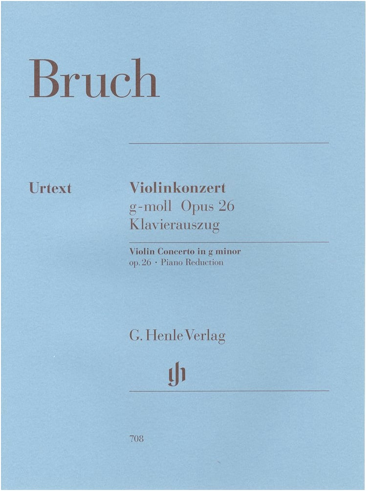 Bruch: Violin Concerto No. 1 in G Minor, Op. 26 - Henle Urtext Edition (with Piano)