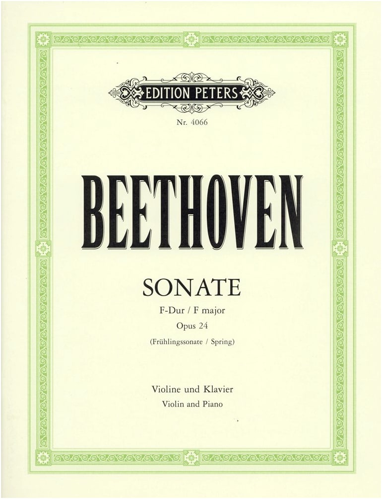 Beethoven: Violin Sonata No. 5 'Spring' Op. 24, Joachim Edition w/ Piano Acc.