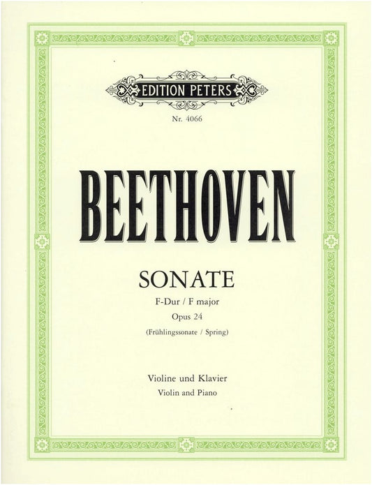 Beethoven: Violin Sonata No. 5 'Spring' Op. 24, Joachim Edition w/ Piano Acc.