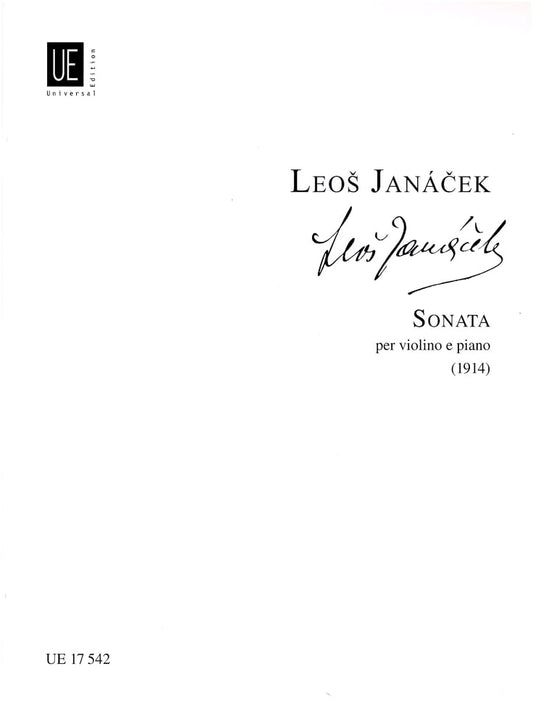 Leoš Janáček: Violin Sonata - Solo Score with Piano Accompaniment