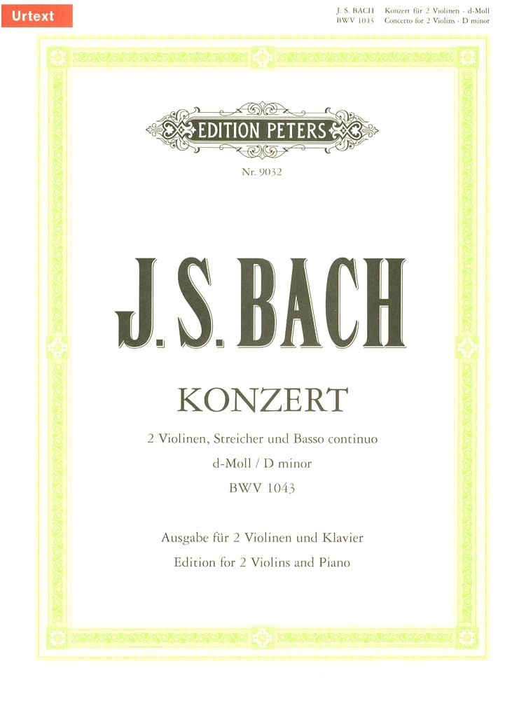 Bach, J. S.: Concerto for Two Violins in D Minor BWV 1043 / Oistrakh Ed. / Peters / Piano Acc. Score