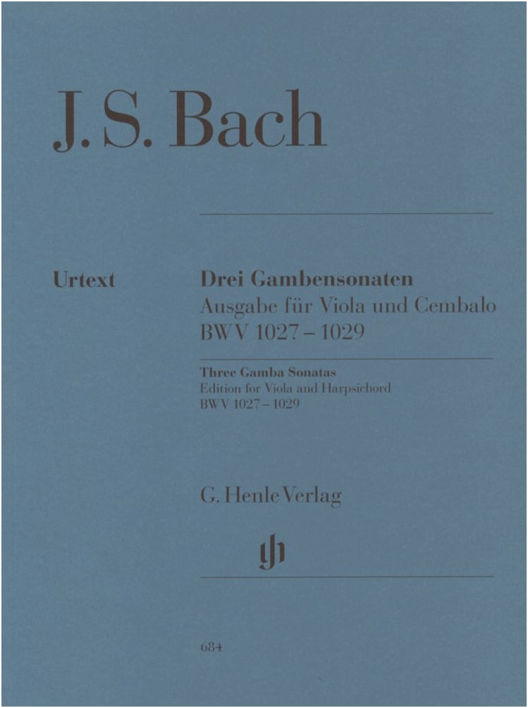 J. S. Bach: 3 Viola da Gamba Sonatas BWV 1027-1029, Urtext Arr. for Viola & Piano