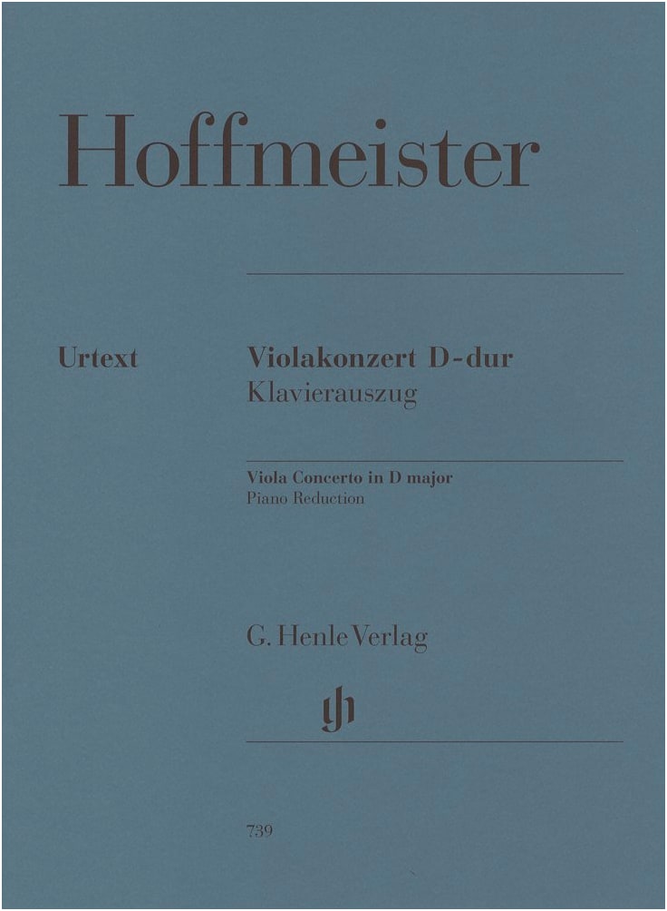 Hofmeister: Viola Concerto in D Major / Henle Urtext Edition / Piano Accompaniment