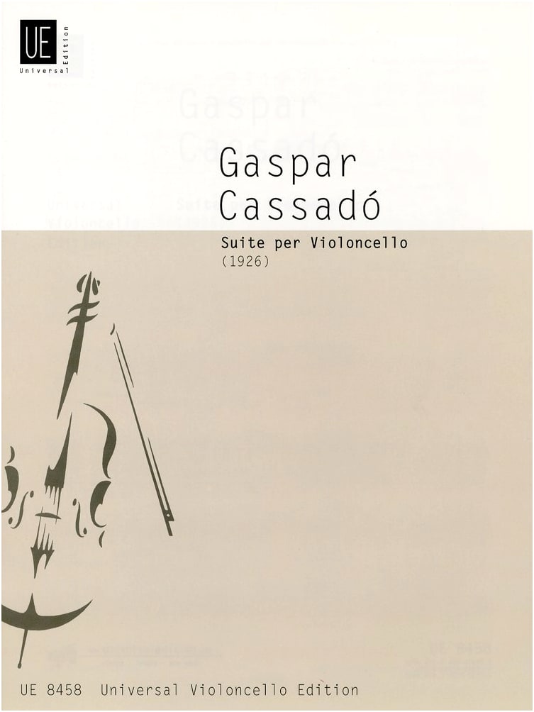 Cassadó: Suite for Solo Cello / Universal Edition