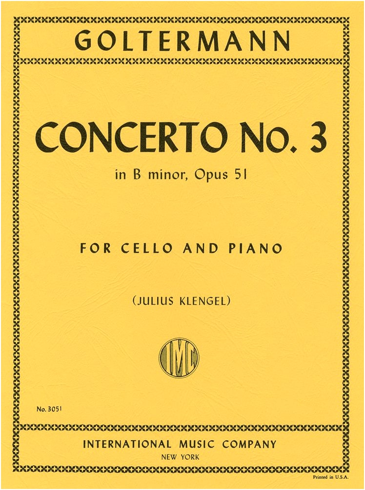 Goltermann: Cello Concerto No. 3 in B Minor, Op. 51 - Piano Accompaniment