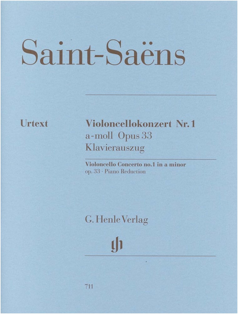 Saint-Saëns: Cello Concerto No. 1 in A minor, Op. 33 / Henle Urtext / Piano Accomp.