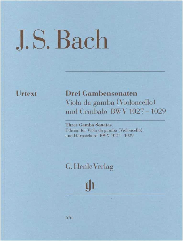 J.S. Bach: Viola da Gamba Sonatas BWV 1027-1029, Cello & Piano (Henle Urtext)