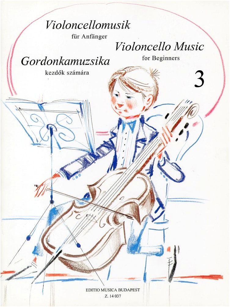 Cello Pieces for Beginners, Volume 3, with Piano Accompaniment (Musica Budapest)